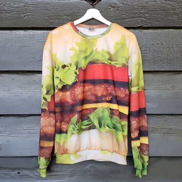 MR GUGU & MISS GO Hamburger Pullover Sweatshirt S - Picture 3 of 9